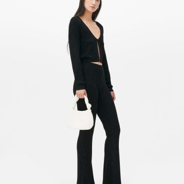 Cropped Front Closure Sparkle Cardigan