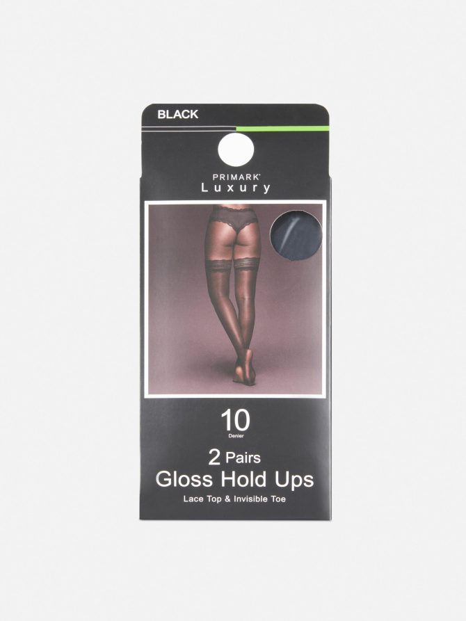 2-Pack 10 Denier Gloss Hold Ups - Image 3