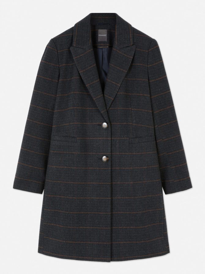 Checked Single-Breasted Coat - Image 5
