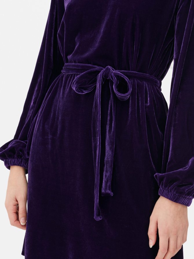 Velvet Long Sleeve Smock Dress - Image 3