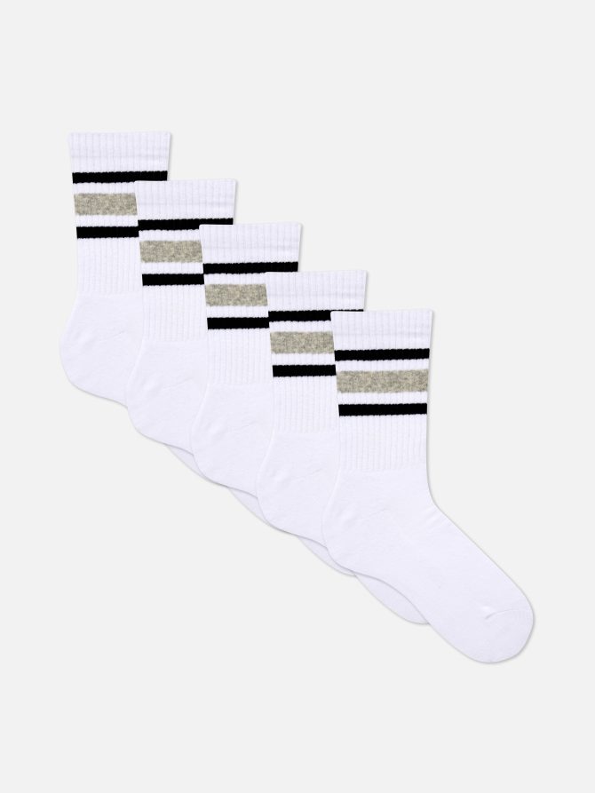 5-Pack Striped Sports Socks