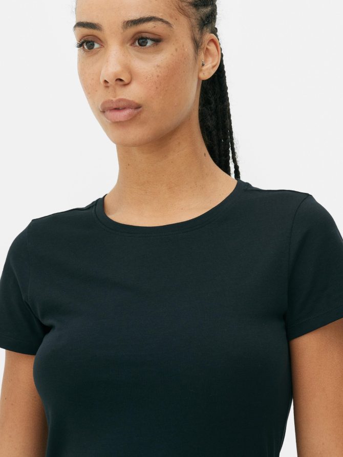 Stretch Crew Neck Essential T-Shirt - Image 3