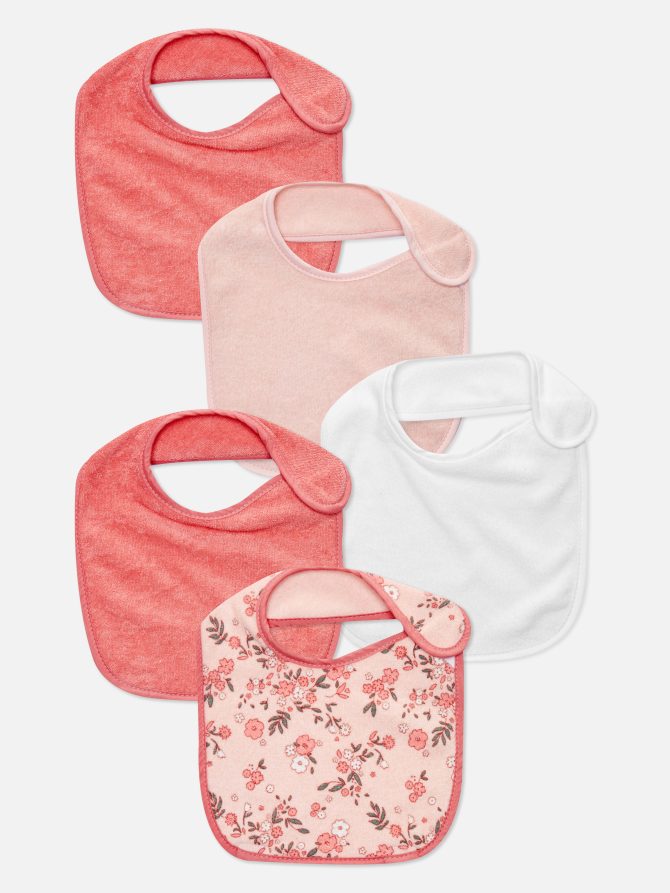 5-Pack Terry Cloth Bibs