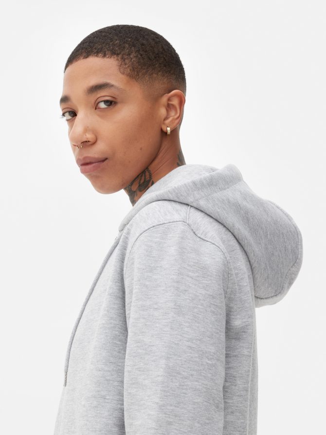 Zip-up Essential Hoodie - Image 3