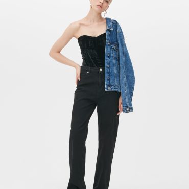 Velvet Bustier Cupped Corset Top