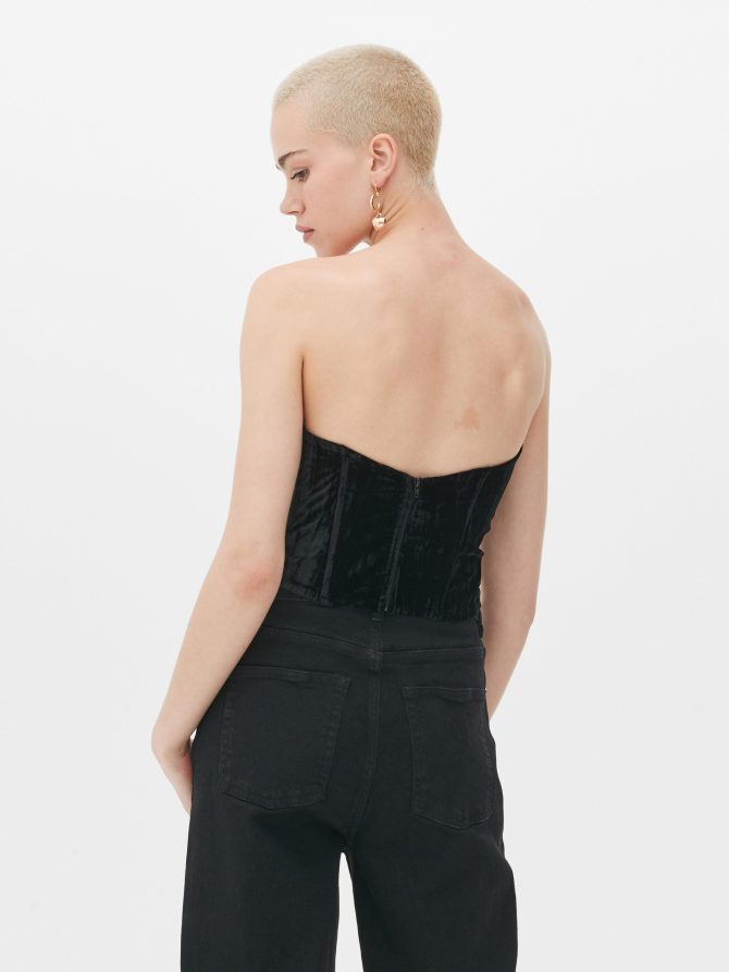 Velvet Bustier Cupped Corset Top - Image 4