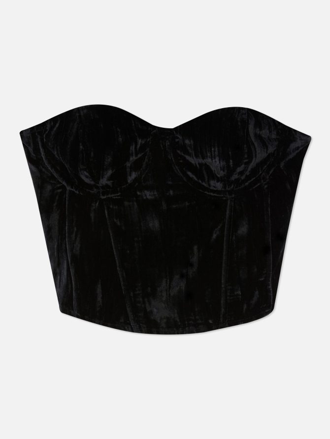 Velvet Bustier Cupped Corset Top - Image 5