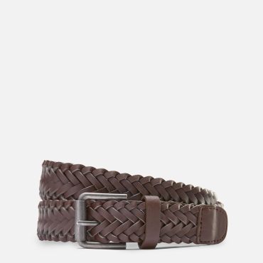 Square Buckle Braided Belt