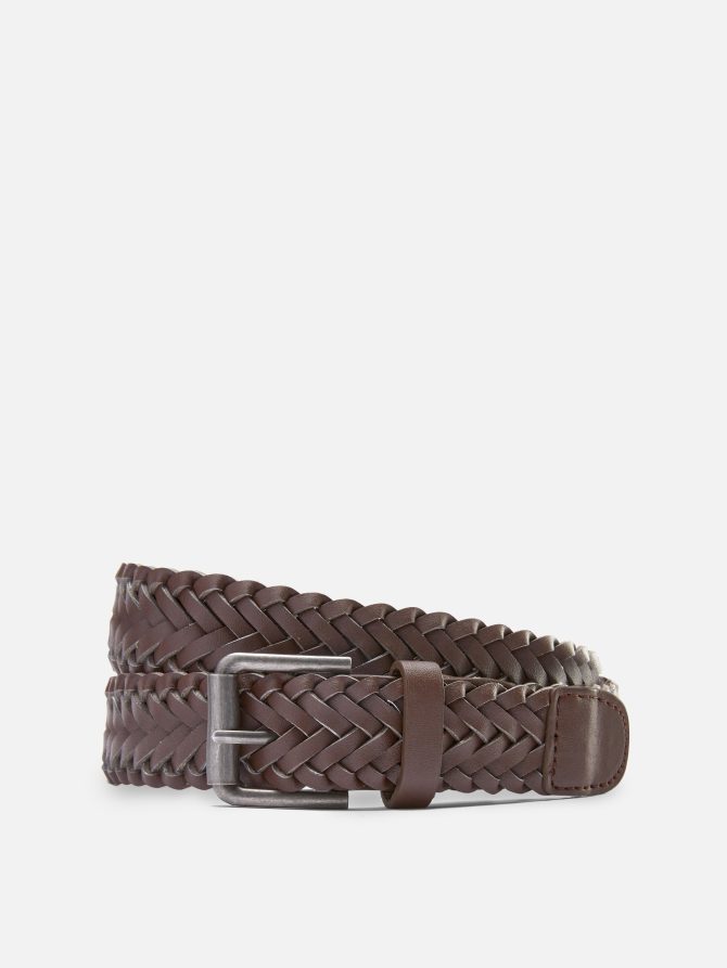 Square Buckle Braided Belt