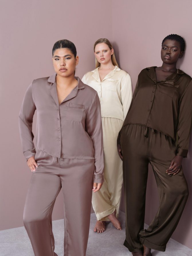 Satin Long Sleeve Pajama Shirt - Image 3