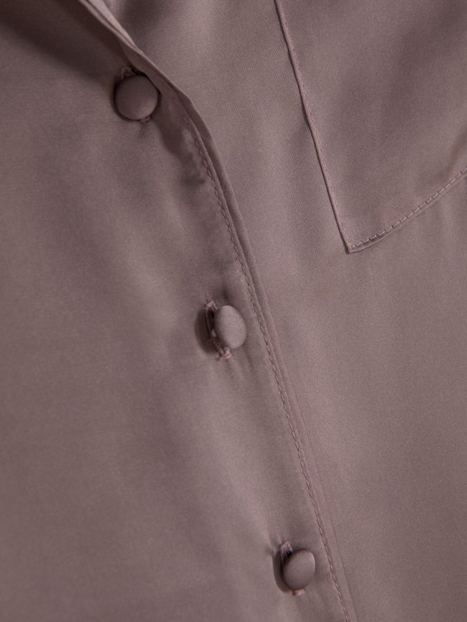Satin Long Sleeve Pajama Shirt - Image 2
