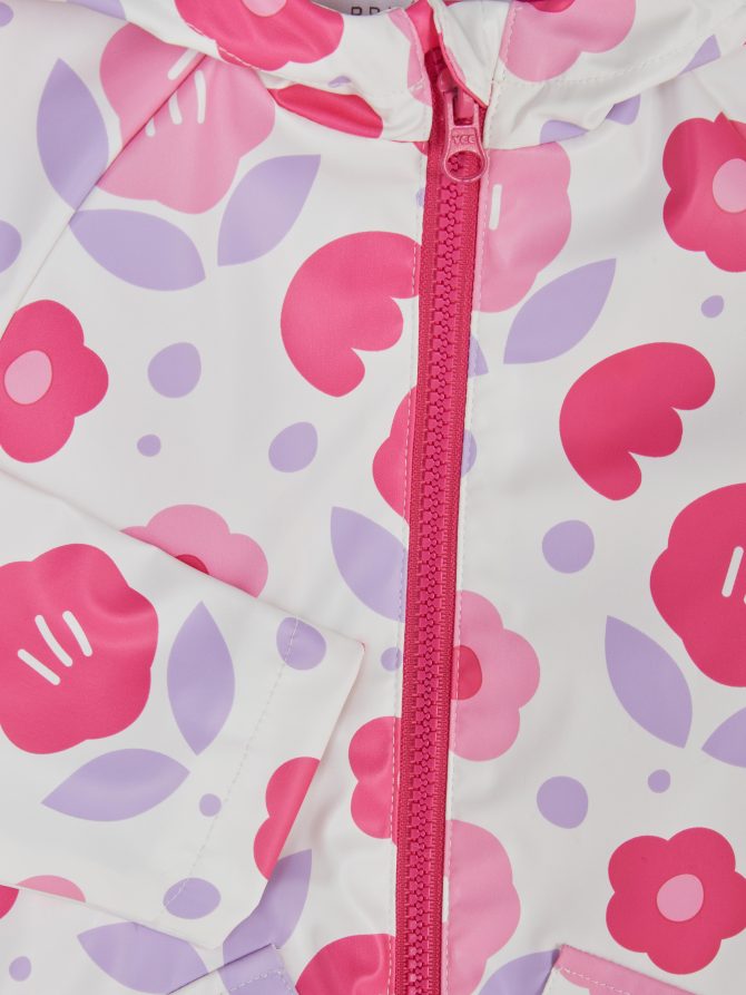 Floral Hooded Raincoat - Image 5