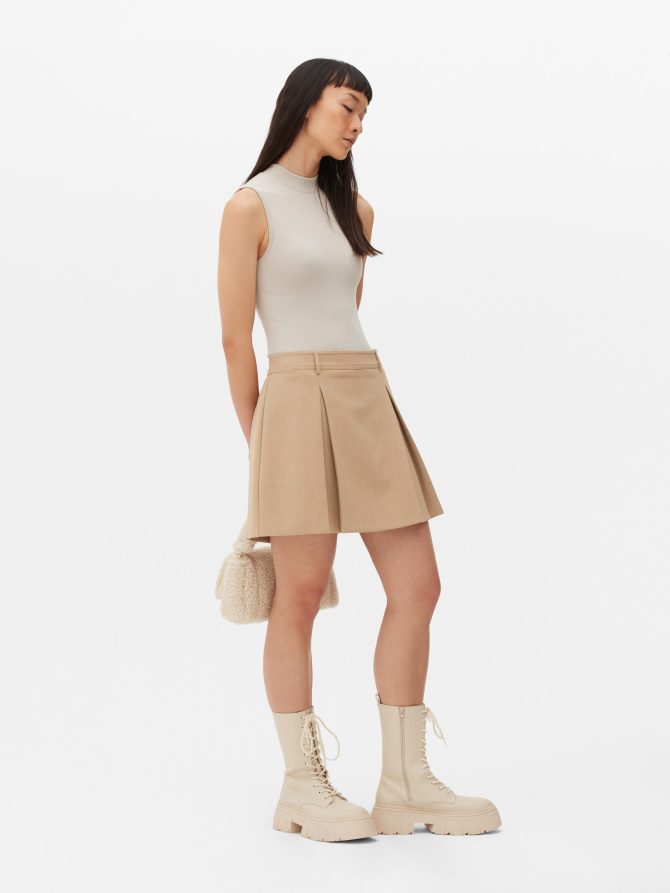 High Neck Narrow Rib Bodysuit