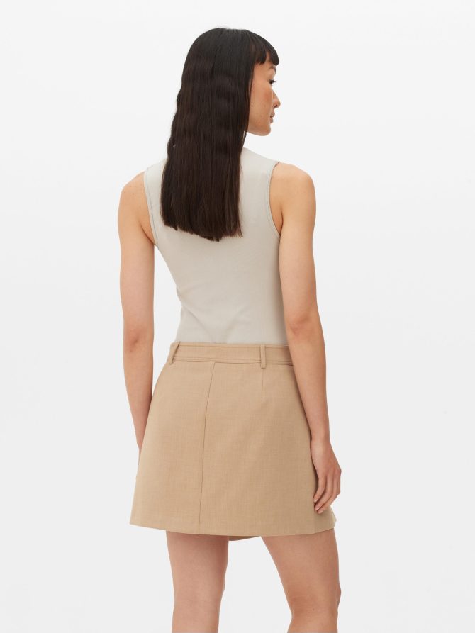 High Neck Narrow Rib Bodysuit - Image 4