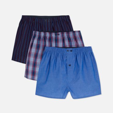 3-Pack Button-Front Boxers