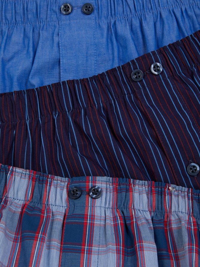 3-Pack Button-Front Boxers - Image 2