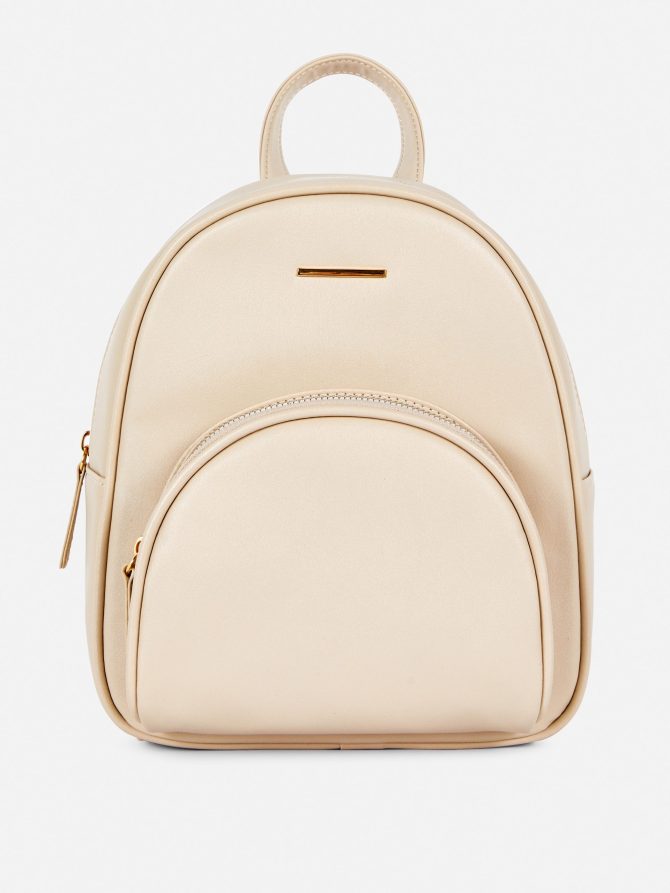 Faux Leather Mini Backpack