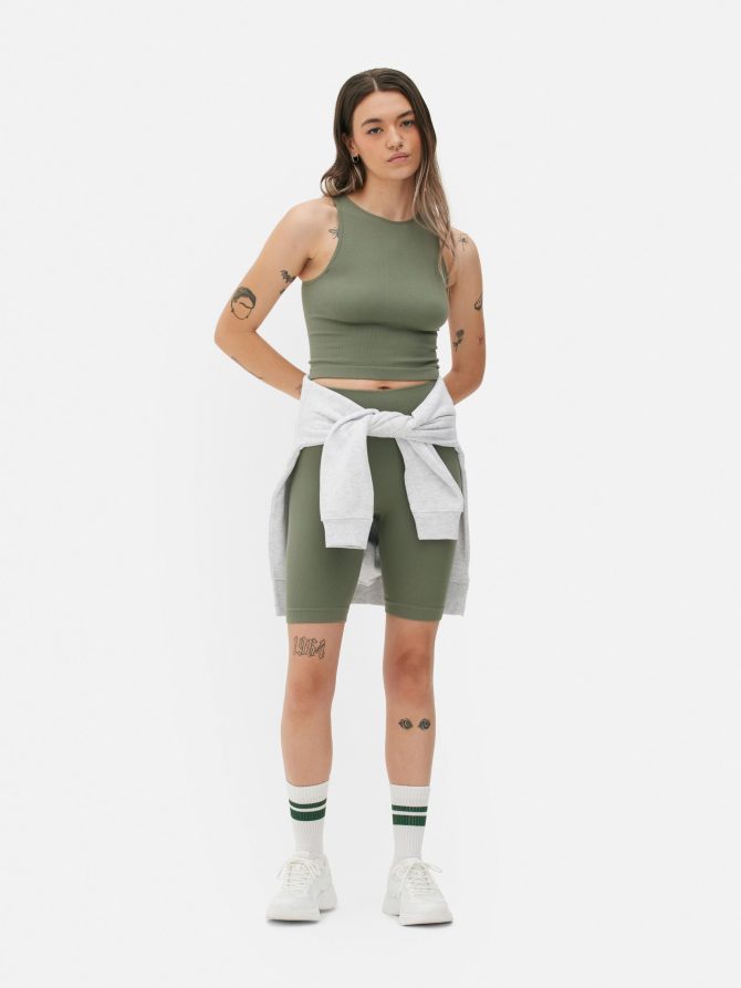 Rib Cropped Tank Top