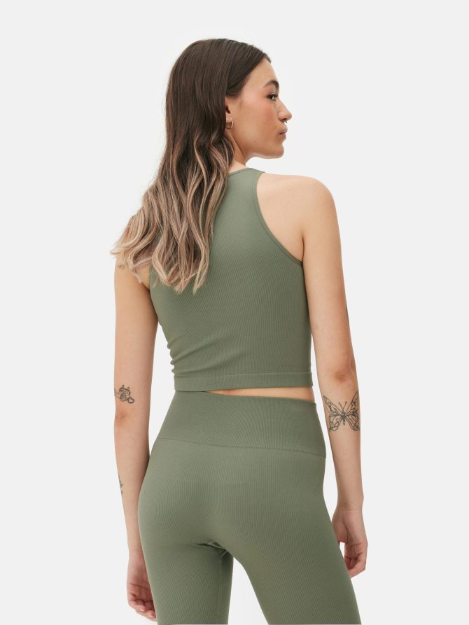 Rib Cropped Tank Top - Image 4