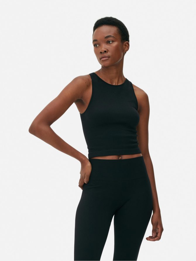 Rib Cropped Tank Top - Image 2