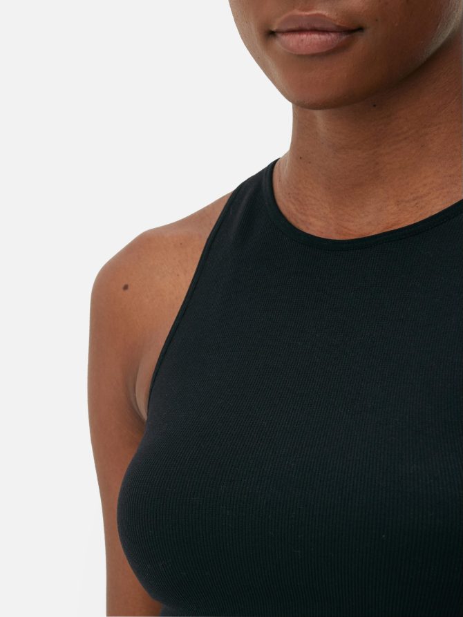 Rib Cropped Tank Top - Image 3