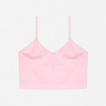Ribbed Cropped Cami Lounge Pajama Top