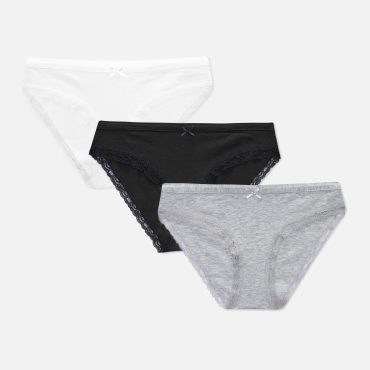 3-Pack Essential Lace Trim Mini Briefs