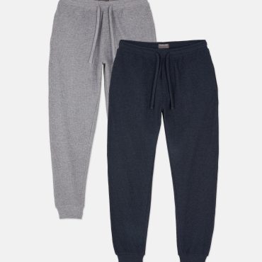 2-Pack Cuffed Waffle Pajama Bottoms