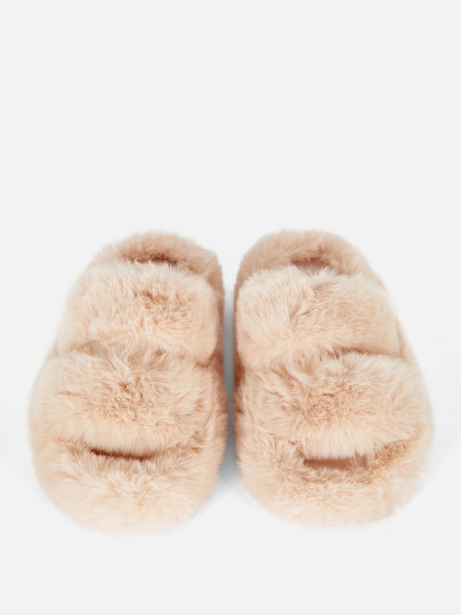 Fluffy Double Strap Slippers - Image 2