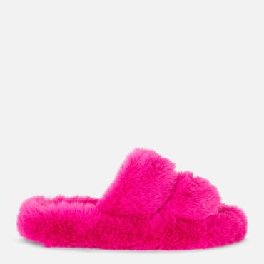 Fluffy Double Strap Slippers
