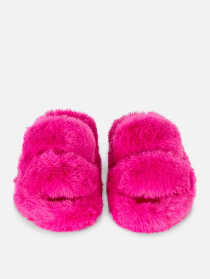Fluffy Double Strap Slippers - Image 2