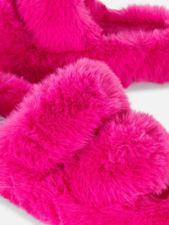 Fluffy Double Strap Slippers - Image 5