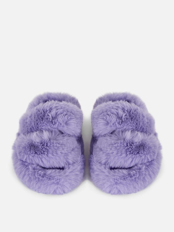 Fluffy Double Strap Slippers - Image 2