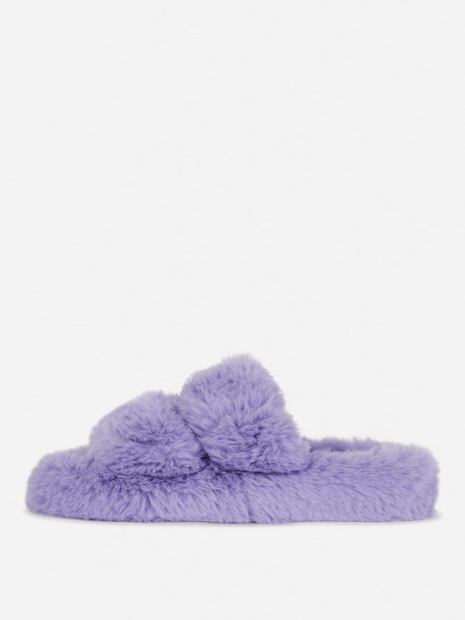 Fluffy Double Strap Slippers - Image 4