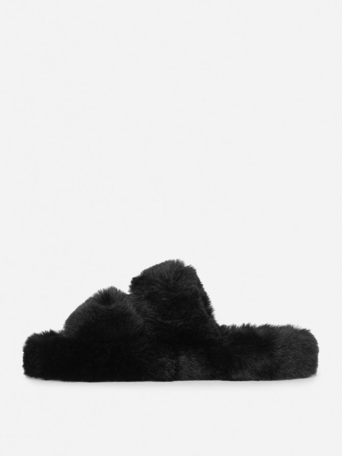 Fluffy Double Strap Slippers - Image 4
