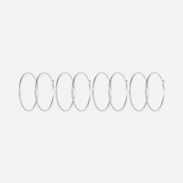 4-Pack Multi Size Tubular Hoop Earrings
