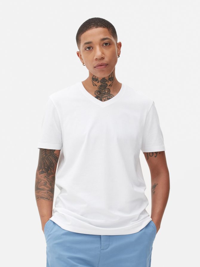Stretch V-neck T-shirt - Image 2