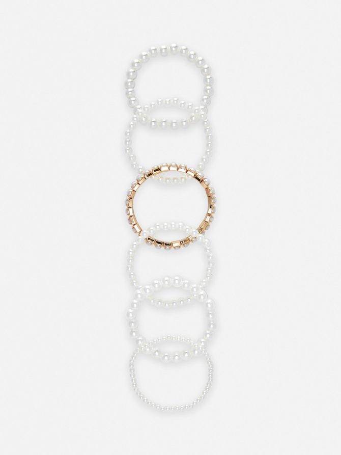 6-Pack Pearl Bracelets