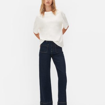 Viscose Blend V-Neck T-Shirt