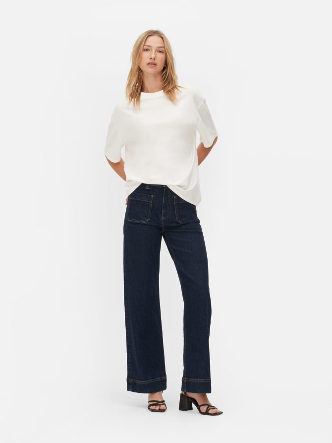 Viscose Blend V-Neck T-Shirt