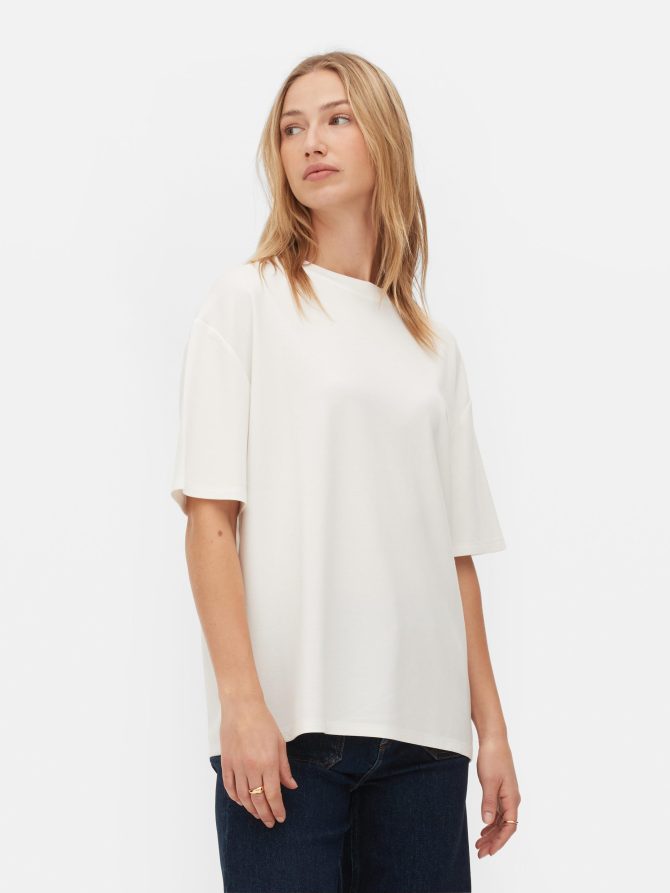 Viscose Blend V-Neck T-Shirt - Image 2