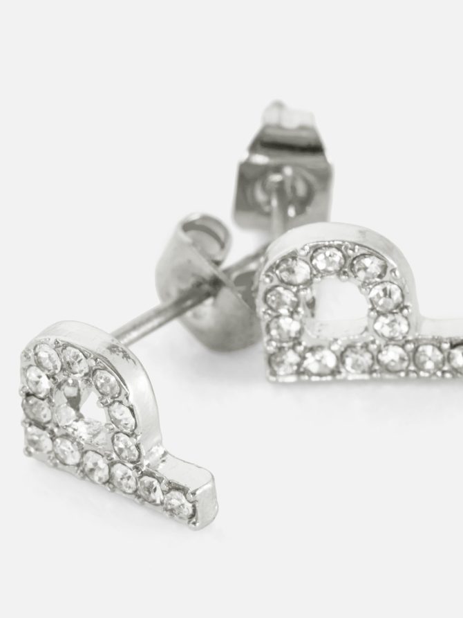P Initial Stud Earrings - Image 2