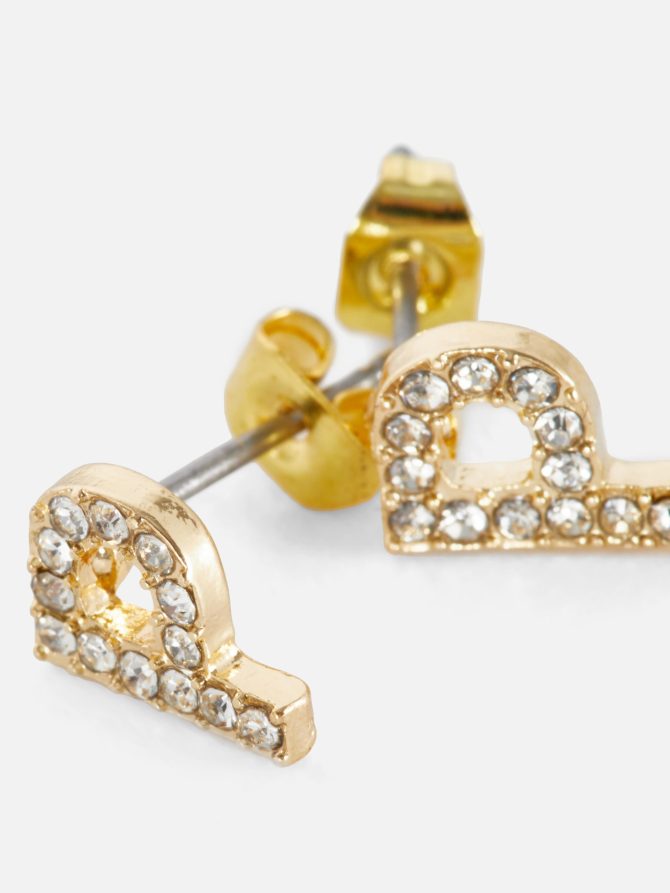 P Initial Stud Earrings - Image 2