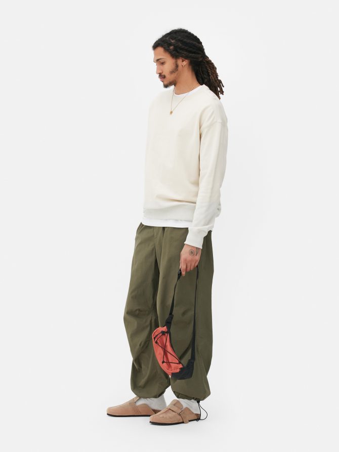 Elasticated Waist Parachute Pants