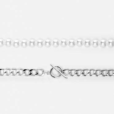 2-Pack Pearl & T-Bar Necklaces