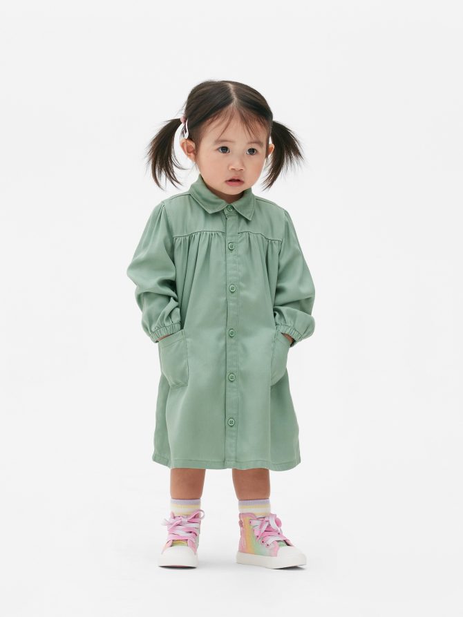 Button-Front Shirt Dress