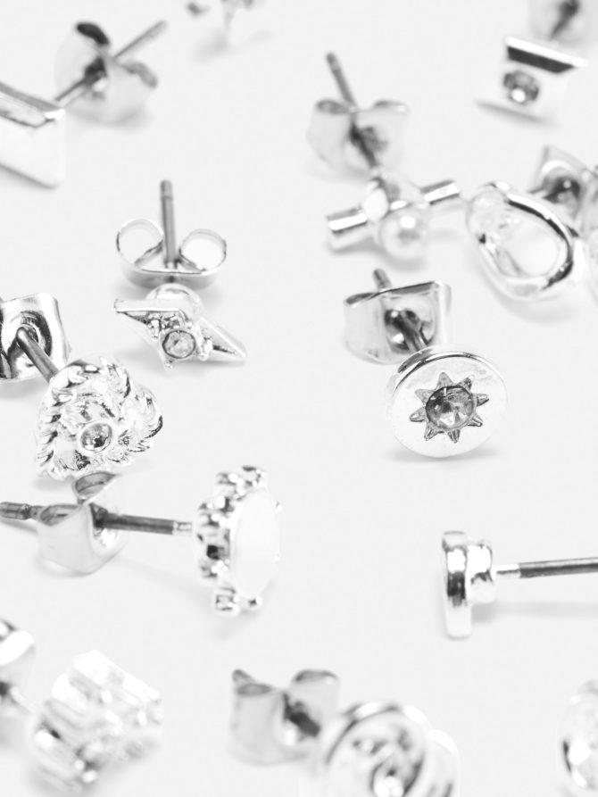 20-Pack Mixed Stud Earrings - Image 2