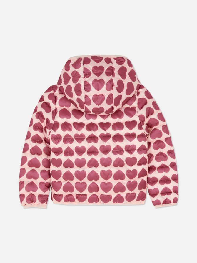 Heart Print Hooded Jacket - Image 2