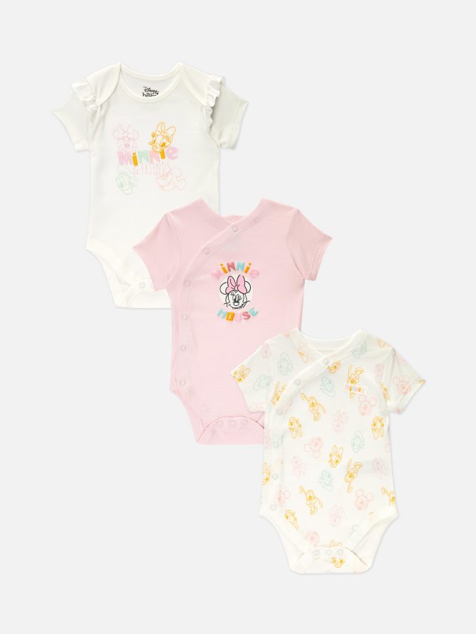 3-Pack Disney’s Minnie Mouse & Friends Bodysuits