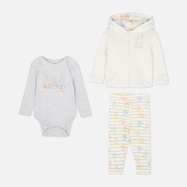 Disney’s Mickey Mouse and Friends Hoodie, Bodysuit & Leggings Set
